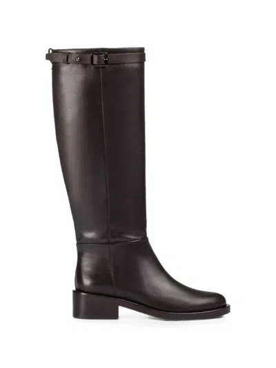 Doucal's Buckle-detail Knee-high Boots In Black