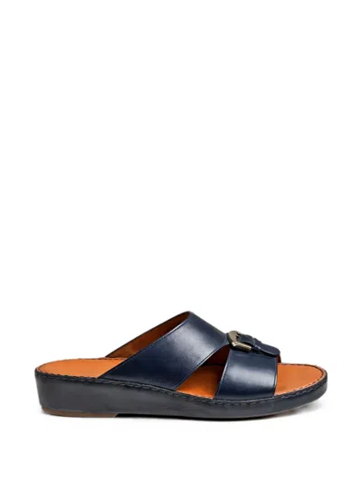 Doucal's Buckle-fastening Leather Sandals In Blue