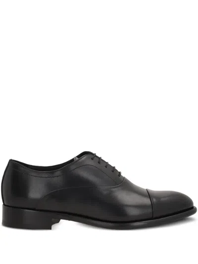 Doucal's Cap-toe Lace-up Shoes In Black