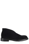 Doucal's Suede Chukka Boot With Round Toe In Blue