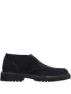 Doucal's Chukka Adler Loafers With Smooth Suede Finish In Black