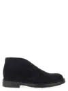 Doucal's Suede Chukka Boot With Round Toe In Black