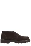 Doucal's Slip-on Suede Shoes With Chunky Rubber Sole In Brown