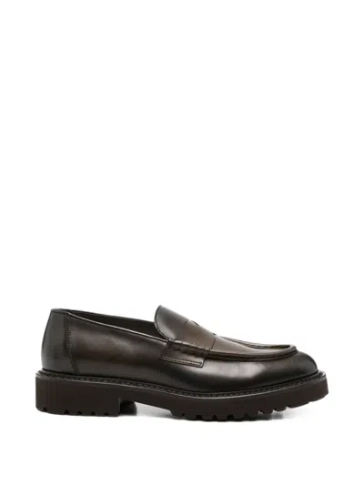 Doucal's Chunky-sole Penny Loafers In Brown