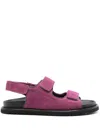 Doucal's Coco Suede Sandals In 紫色