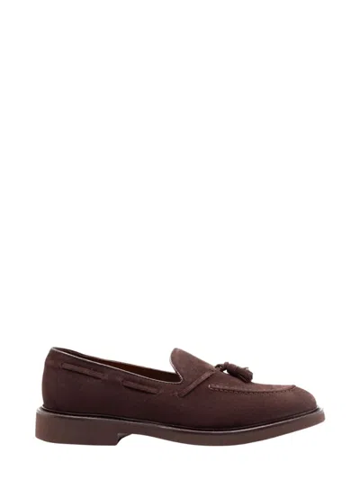 Doucal's Dark Brown Tassel Loafers In Multi