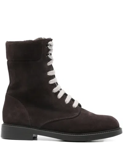 Doucal's Derby Ankle Boot In Brown
