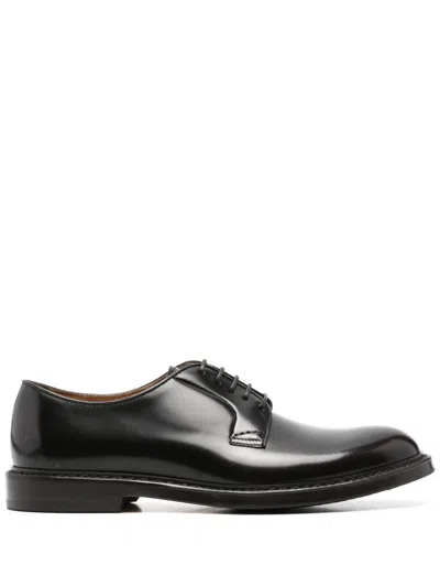 Doucal's Derby Lace Up In Black