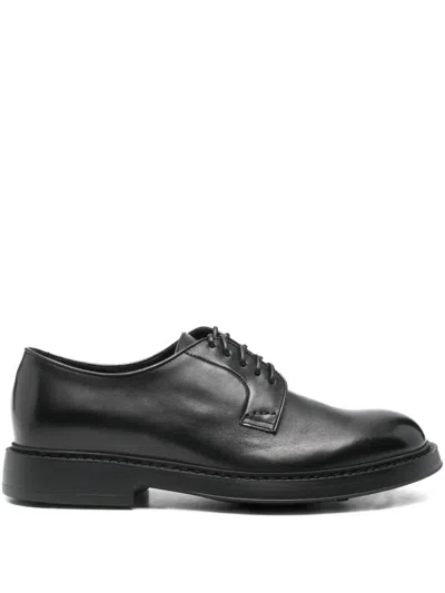 Doucal's Leather Derby Shoes In Black