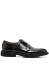 Doucal's Double-buckle Leather Monk Shoes