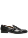 Doucal's Black Double-buckle Loafers In 黑色