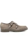 Doucal's Double-buckle Suede Loafers In Gray