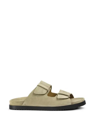 Doucal's Double-strap Suede Sandals In Neutral
