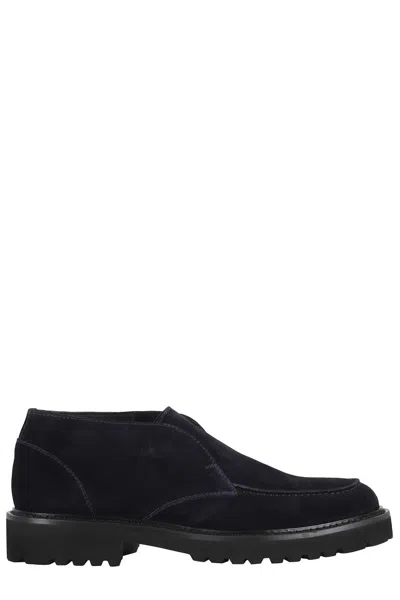 Doucal's Adler Chukka Boot With Suede Upper In Blue