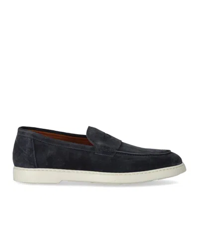 Doucal's Adler Dark Blue Loafer In Black