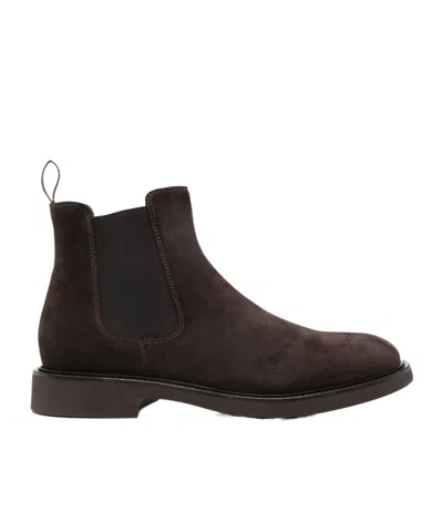 DOUCAL'S DOUCAL'S ALMOND TOE SLIP-ON BOOTS