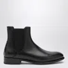 Doucal's Black Smooth Leather Ankle Boots