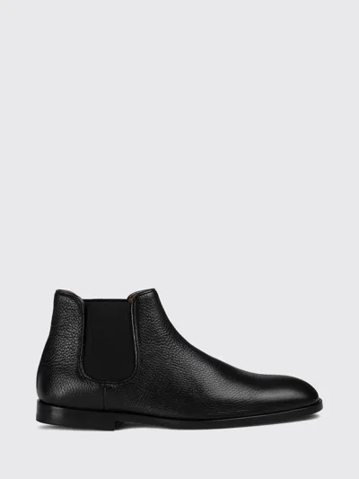 Doucal's Black Deerskin Ankle Boot