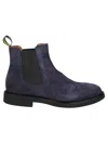Doucal's Man Ankle Boots Navy Size 6.5 Leather In Blue