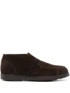 Doucal's Brown Ankle Boots With Smooth Leather Finish In Brown