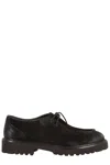 Doucal's Brown Suede Derby Shoes With Lace-up Closure In Brown