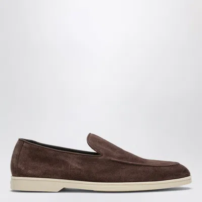 Doucal's Brown Suede Loafers Men