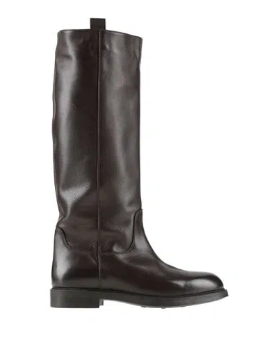 Doucal's Bruges Woman Boot Dark Brown Size 8 Leather