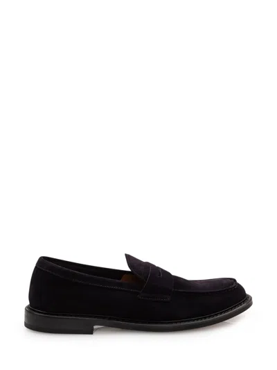 Doucal's Classic Suede Loafers In Black