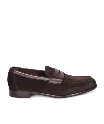 Doucal's Contrast Strap Moccasins In Multi