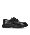 Doucal's Derby Black Brogue Lace-up Shoe In Multi