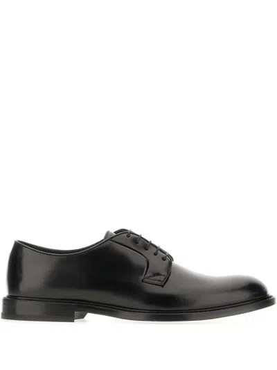 Doucal's Derby Lace Up In Black