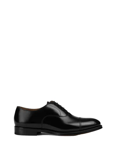 DOUCAL'S DOUCAL'S BLACK LEATHER OXFORD
