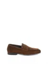 Doucal's Penny-strap Suede Loafers In Brown