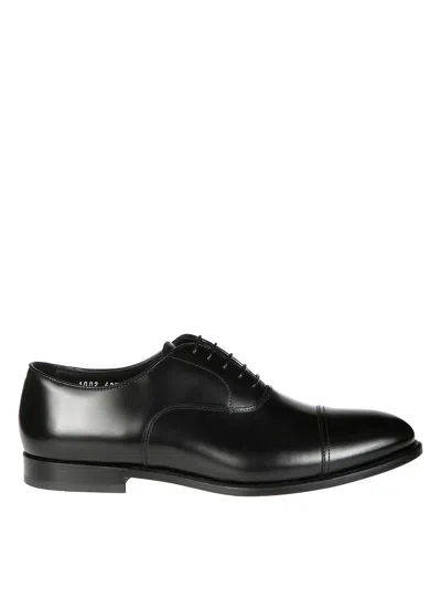 Doucal's Elegant Women's Lace-up Moccasins In Black