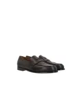 Doucal's Penny Loafer With Smooth Leather Finish In Brown