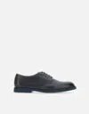 Doucal's Triumph Blue Leather Lace Up Shoes In Black