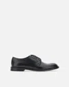Doucal's Triumph Blue Leather Lace Up Shoes In Black