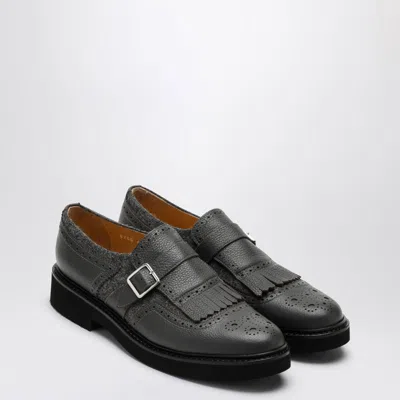 Doucal's Grey Shoes With Buckle And Fringes