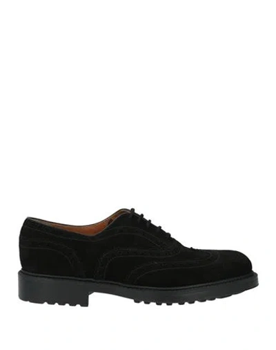 Doucal's Henry Man Lace-up Shoes Black Size 7 Leather In Multi