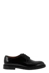 Doucal's Black Solid Lace Up Shoes
