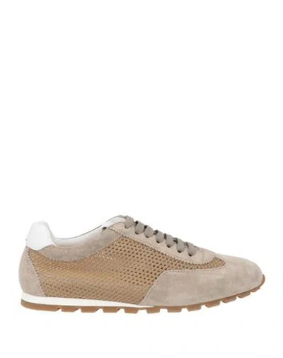 Doucal's Juliette Woman Sneakers Grey Size 9 Leather In Brown