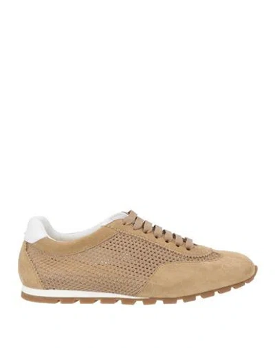 Doucal's Juliette Woman Sneakers Light Brown Size 8.5 Leather