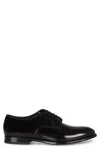 Doucal's Black Patent Leather Derby Lace-ups