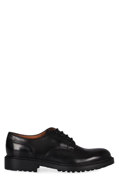 Doucal's Leather Lace-up Shoes In Black