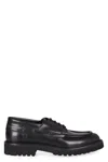 Doucal's Leather Lace-up Shoes In Black