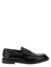 Doucal's Leather Loafers With Embossed Bowl Stitching In Black