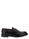Doucal's Leather Loafers With Embossed Bowl Stitching In Black