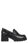 Doucal's Leather Moccasins In Black