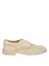 Doucal's Brogue-detail Suede Derby Shoes In Neutral