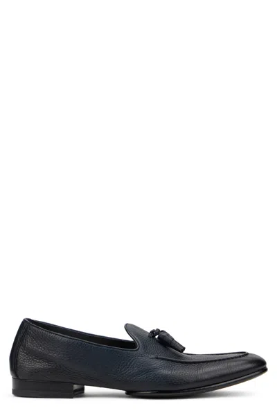 Doucal's Loafer In Wrinkled Leather In Black